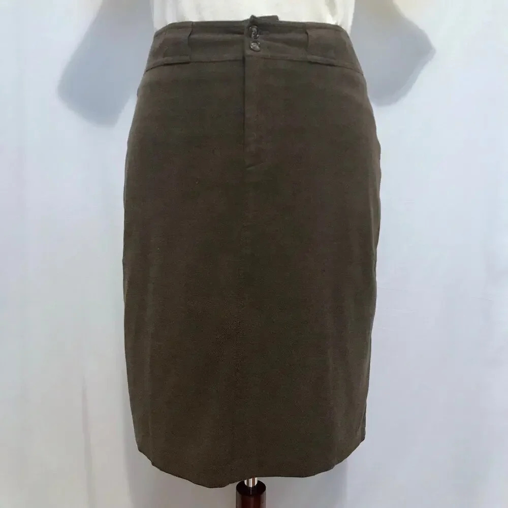 Austin Reed Vintage Brown Knee Length Skirt Women 10 - Picture 2 of 16